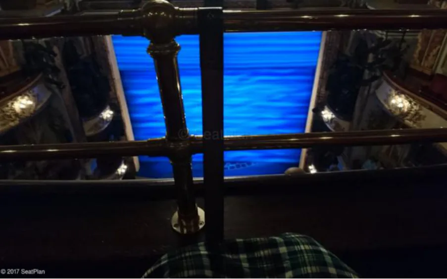 Novello Theatre balcony front obstructing sightlines