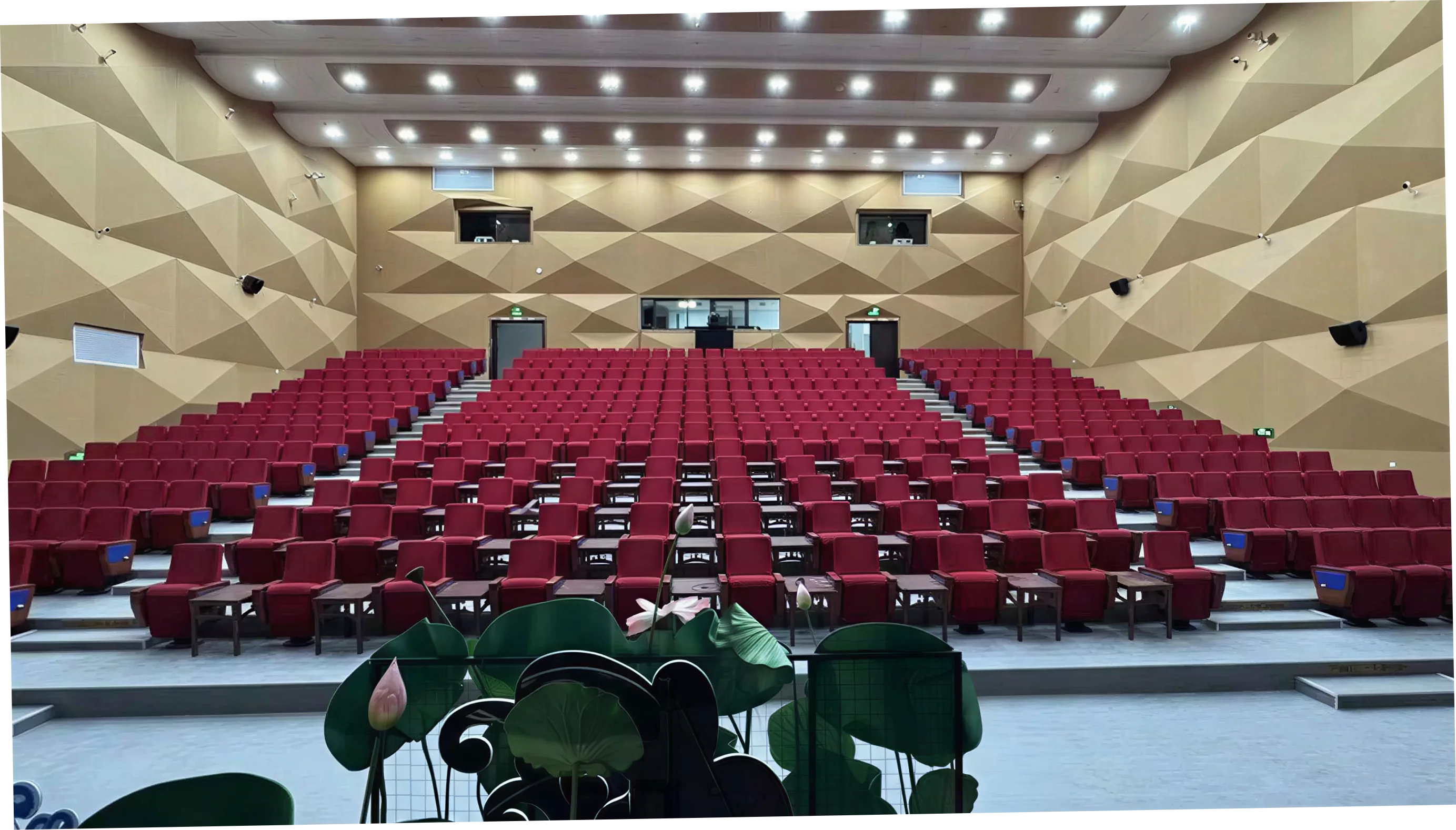 Shule Performing Arts Center auditorium interior from audience seating toward the stage